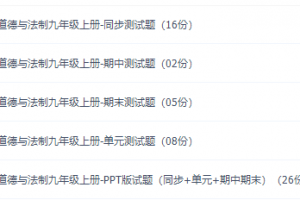 初三政治部编版上册试题（部编人教版道德与法制九年级PPT版试题）